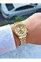 Gold Color Stone Vintage Women Wristwatch + Watch Box - 4