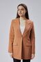 Light Brown Double Breasted Long Blazer Jacket
