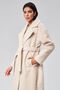 Beige Buklet Kaşe Oversized Coat - 4