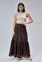 Bitter Brown Regular Cotton Voile Skirt - 3