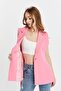 Women's Pink Regular Lined Woven Vest - 6