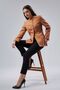 Camel Crew Neck Regular Woven Jacket - 2