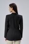 Black Regular Fit Pleat Detailed Blazer Jacket - 7