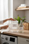Vacuum Transparent Baby Detergent Jar with Wooden Handle 2000ML - Baby Softener Bottle 1000ML