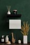 Wide Roll Paper Towel Holder Napkin Holder Bathroom and Kitchen Organizer Wide Metal Napkin Holder with Black Shelf - 7
