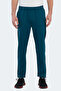 Vikraman in Men's Zipper Pocket Slim Fit Petrol Sweatpants - 2