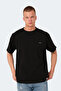 تي شيرت أسود كبير الحجم للرجال من KULANA
