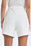 Vidar Women's Ecru Shorts with Pockets - 5