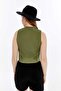 Women's Lined Bodycon Buttoned Stylish V-Neck Vest - 6