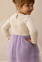 Glittery Printed Tulle Girls' Dress Lilac - 2