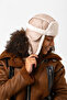 Mink Faux Leather Pilot Women's Hat with Headphones - 7
