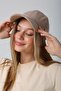 Beige Nubuck Suede Unisex Cap Hat - 4
