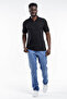 Salvator Men's Polo Neck T-shirt Black St11te081 - 6