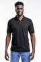 Salvator Men's Polo Neck T-shirt Black St11te081