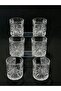 Crystal Look Glass Soft Drink Cup Set of 6 - Stylish Patterned Soft Drink and Water Cup - 6
