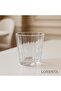 Crystal Look Glass Soft Drink Cup Set of 6 - Stylish Patterned Soft Drink and Water Cup - 6