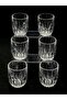 Crystal Cut Patterned Glass Soft Drink Glasses Set of 6 - Luxury Water and Beverage Glasses - 5