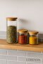 Glass Jar Set with Bamboo Lids – 3-Piece Storage Container and Kitchen Organizer - Legume Jar