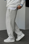 Men's Gray Buggy-Cut Winter Fleece-Lined Wide-Leg Sweatpants - 4
