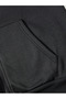 Men's Black Hooded Zip-Up Oversized Brushed Inside Printed Sweatshirt Winter School Cardigan - 4