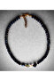 Handmade Black Beaded Necklace - 4