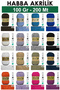 Habba Acrylic 5-Pack Pkt -507-Multicolor - 2