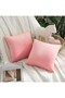 Throw Pillow Cover Special Design Set of 2 Soft Textured Pink Colored Gift Throw Pillow