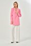Pink Oversize Woven Blazer Jacket - 5