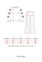 Girls' Top and Bottom Set with Bow Sleeves and Spanish Leggings, Black - 5