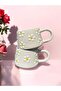 Ceramic Handmade Yellow Daisy Patterned Set of 2 Gift Mugs - 5
