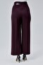 Double Belt Model High Waist Lycra Trousers with Side Pockets - 7