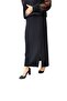 Plus Size Above-The-Knee Slit Lined Skirt - 4
