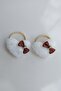 Stylish Plush Rubber Buckle Set with Heart Model and Stone Detail, 2 Pieces - 3