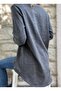 Women's Anthracite Asymmetrical Shawl Collar Button Detailed Loose Cardigan 3328264 - 2