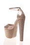 Women's Fashion Chic Fuchsia Satin Heel Poly Stone High Heel Heels Wedding Engagement Night Evening Dress Shoes - 5