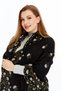 Carnation Pattern Black-Khaki-Bone Knitwear Shoulder Shawl, Knitwear Shawl, Shawl, Women'S, Young, Mother's Shawl, 75X180 cm - 3