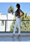 Ecru High Waist Lycra Pants