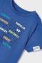 Boy's 3-9 Years Old Short Sleeve Double T-Shirt Set 3005 Blue - 5