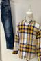 Boy's Patterned Fold Sleeve Shirt 4016 Yellow - 2