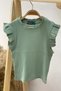 Girl's Ruffled Camisole Sleeve Detailed Blouse 3292 Mint