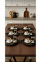 6-Piece Coffee Serving Tray Tea and Snack Serving Tray, woven pattern, round plastic, black
