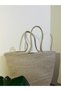 Beach Bag - Straw Jute Beige Color - Daily Bag - Hand and Arm Bag - 100% Handmade - 27X30 cm - 5