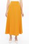 Apsen Women's Mustard Seasonal Zippered Long Flared Skirt 2148-95 - 7