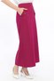 Apsen Women's Fuchsia Pocket Detailed Seasonal Polyviscon Pencil Long Skirt 2107-95 - 3