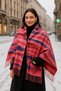 Tie-Dye Pink Tasseled Women's Shawl