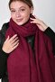 Burgundy Plain Tasseled Women's Scarf Shawl - 5