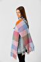 Pink Thick Boucle Scarf Women's Shawl 40x210 cm - 5