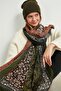 Green Shawl Patterned Women's Shawl - 2