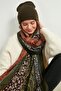 Green Shawl Patterned Women's Shawl - 3