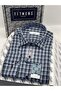 Classic Long Sleeve Winter 100% Cotton Checkered Collar Buttoned Bottom Men's Shirt with Gift Box Fs-001984 - 2